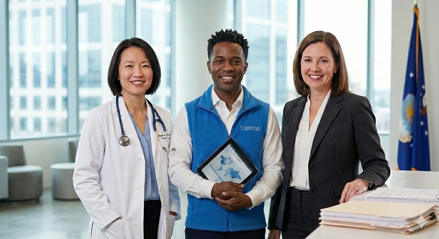 a physician, an epidemiologist, and a policy maker